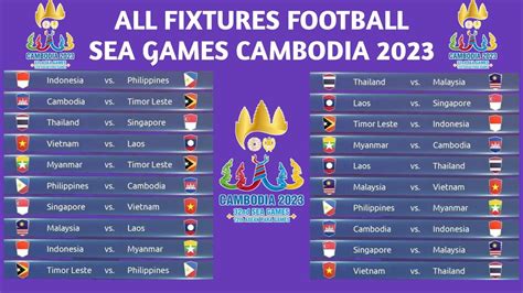 sea games football schedule